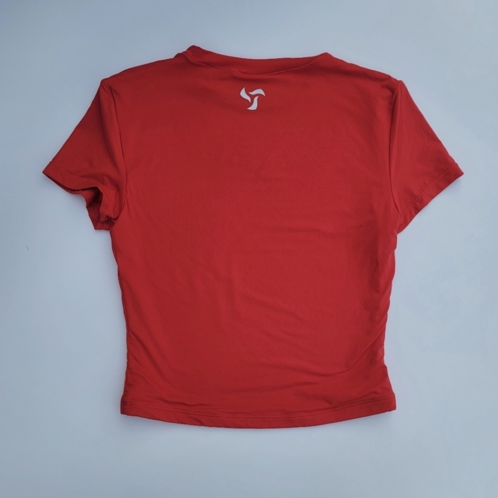 Pedigree ButterSoft Baby Tee Crop Top | Red - Picture 6 of 9